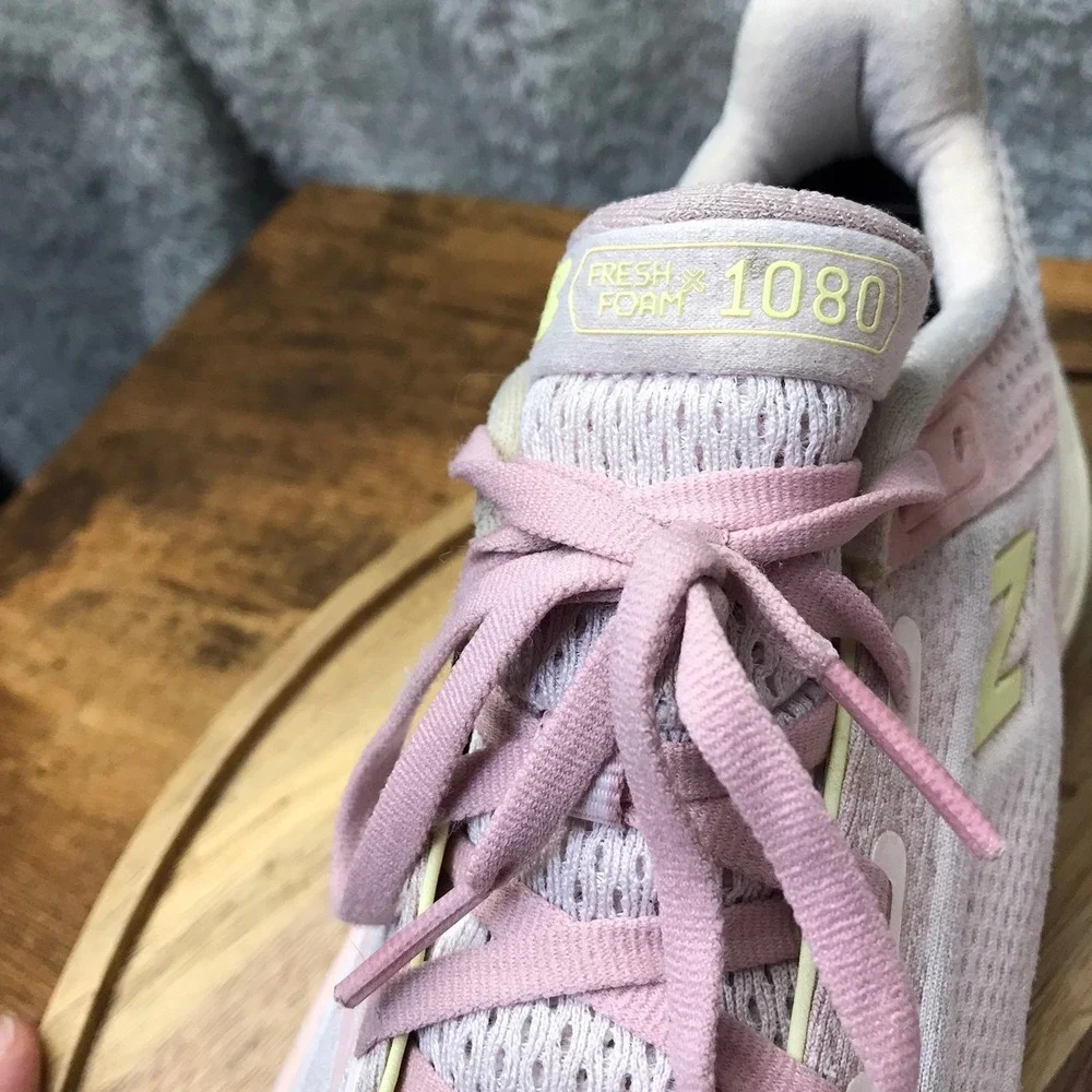 New Balance Fresh Foam X 1080v13 Womens 10.5 2A Narrow Pink Running Sneakers - Picture 4 of 14